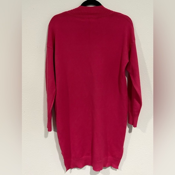 Z Studio Long Pink Sweater Dress One Size - Picture 3 of 4